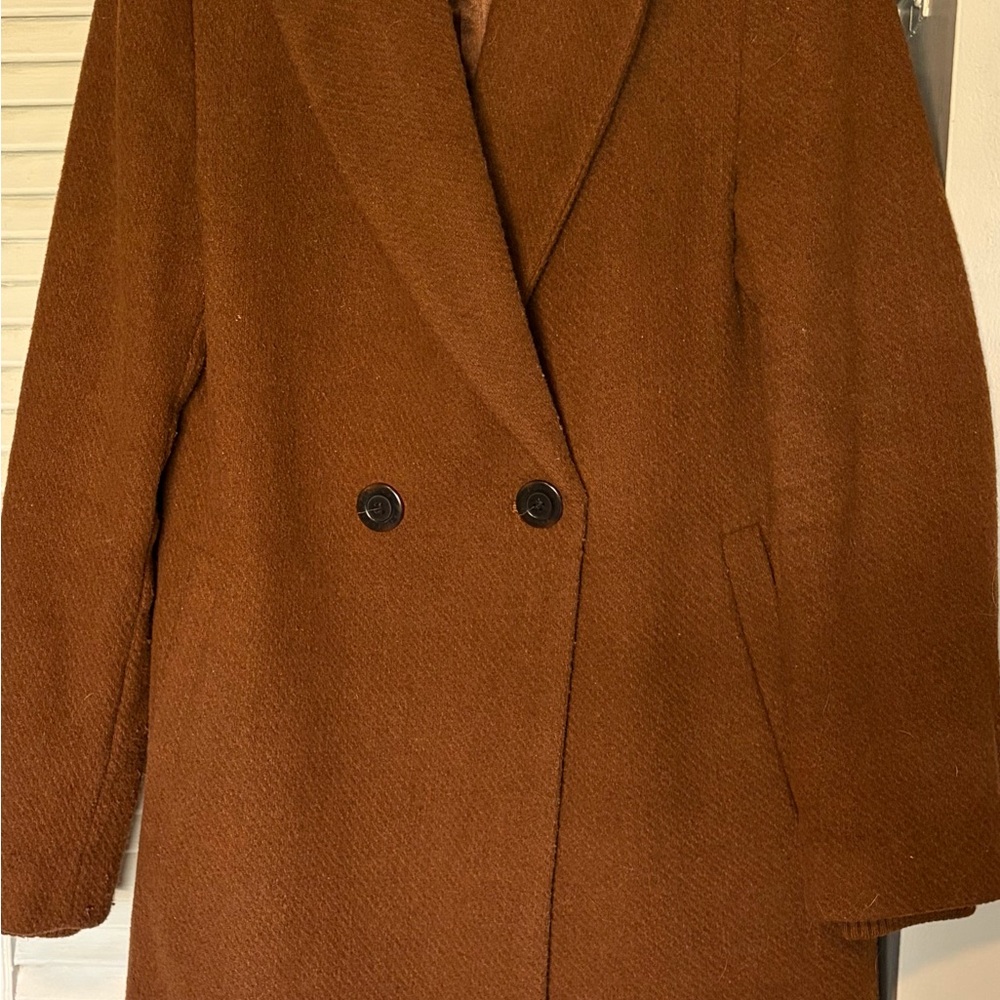 Calvin Klein Women's Double-Breasted Tan Pea Coat